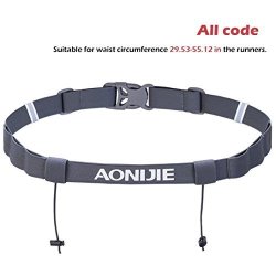 Triwonder Runners Race Number Belt With 6 Loops For Triathlon Marathon Running Cycling Grey