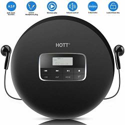 Portable Cd Player For Car Personal Compact Cd Player With Stereo Earbuds usb Power Cable lcd Display Anti-skip Small Cd Player Cd Music Player With Anti-shock