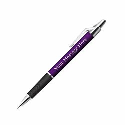 Custom Personalized Name Or Message Writing Ink Pen - Stationery Gift Office Business School Supplies - Solid Colors Purple