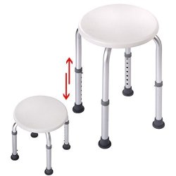Patcharaporn Medical Bath Shower 7 Height Adjustable Stool Chair Bath Tub Seat In White New