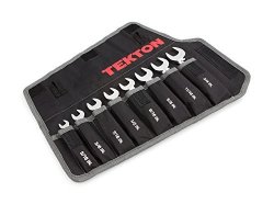 Tekton WRN50086 Stubby Ratcheting Combination Wrench Set With Roll-up Storage Pouch Inch 5 16-INCH - 3 4-INCH 8-PIECE