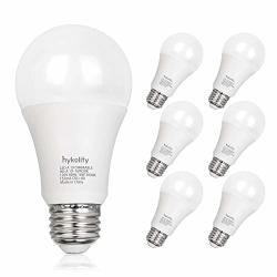 Hykolity 100W Equivalent A19 LED Light Bulb 16W 5000K Daylight 1600LM E26 Medium Base Dimmable Ul Listed 6 Pack