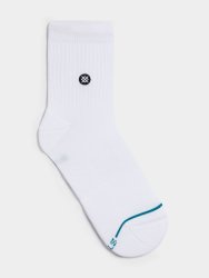 Stance Unisex Icon Quarter White Socks