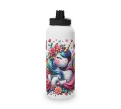 Rainbows & Butterflies Unicorn 850ML Water Bottle