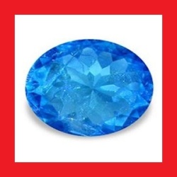 Apatite - Neon Blue Oval Facet - 0.16cts