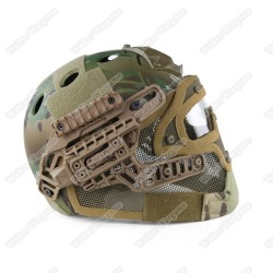 Wst Airsoft Warrior System - Steel Wire Face Protective Fastjump Helemt - Multicam
