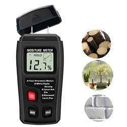 Digital Wood Moisture Meter Detector 2 Pins Wood Portable Tester Range 0% - 99.9%