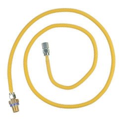 Brasscraft CSSL45R-72 P Safety Plus Gas Appliance Connector With 3 8" Od Efv And 1 2" Mip X 1 2" Fip X 72