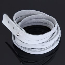 Leather Strap Wrap - Bracelet White In Stock