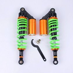 Wotefusi Motorcycle New Pair Green 12 5 8" 320MM Round Ends Shock Absorbers Replacement Universal Fit For Honda Suzuki Kawasaki Yamaha Ducati Scooter Atv Quad