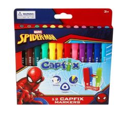 Spiderman Capfix Fibre Tip Markers - Set Of 12