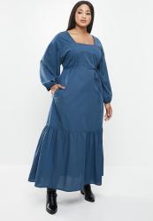 AMANDA LAIRD CHERRY Plus Sand Dress - Blue