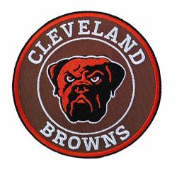 Cleveland Browns"dawg Pound Logo" Round Iron-on Football Jersey Patch 4