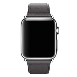 For For Apple Watch 42MM Sunfei Single Tour Genuine Leather Band Bracelet Gray