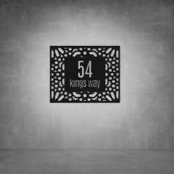 House Number D04 - 1000 X 750 Matt Silver Cool White