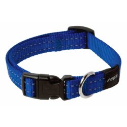 Rogz Classic Reflective Dog Collars - M Blue