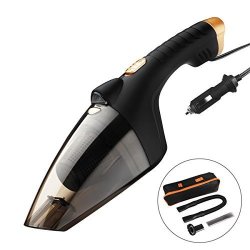 Favoto Car Vacuum Cleaner DC12V High Power With Strong Suction Portable Handheld Auto Vacuum Cleaner Automotive Wet Dry Dust Collector With LED Lights Hepa