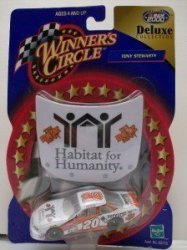 Tony Stewart 20 Habitat For Humanity Home Depot Pontiac Grand Prix With Yellow Rookie Stripes 1 64 Scale & Bonus 1 24 Scale Hood Magnet Winners Circle Series