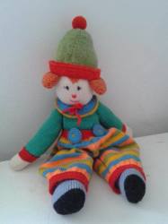 Knitted Clown Doll