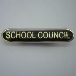 School Council Enamel School Bar Badge - Black - Pack Of 10