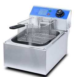 6L Stainless Steel Electric Deep Fryer With Lid