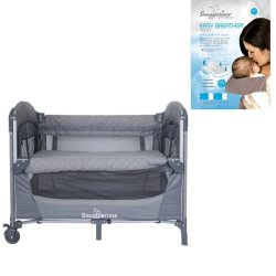 Snuggletime Quilted Co-sleeper Camp Cot + Free Easy Brez Mattress Std C cot