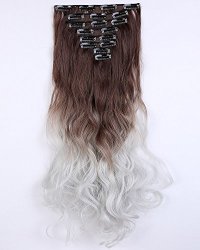 Deals On S Noilite Ombre Dip Dye Color 8 Piece Full Head Clip In