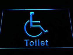 Disabled Handicap Wheelchair Accessible Toilet LED Sign Neon Light Sign Display I1049-B C