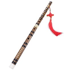 ULTNICE F Key Flute Bamboo Dizi Chinese Musical Woodwind Instrument Random Color