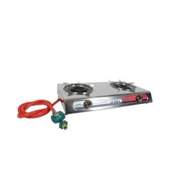 Outdoor Camping Stove Portable Propane Dual Burner Stove Design Includes Propane Adapter Hose