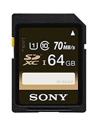 Sony 64GB Class 10 UHS-1 Sdxc Up To 70MB S Memory Card SF64UY2 TQ