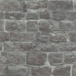 Rasch Brick Stone Wallpaper Grey 10MX53CM