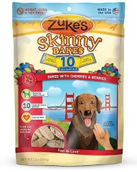 Zukes Skinny Bakes Dog Treats Cherry And Berry 10-CALORIES 12-OUNCE