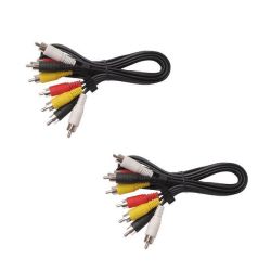 Digitech 4 Rca Male To 4 Rca Male 1.2 Meter Audio Cable - 2 Pack