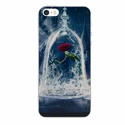 Iphone 5 5S Beauty And The Beast Rose Silicone Phone Case gel Cover For Apple Iphone 5S 5 Se screen Protector & Cloth ichoose glass Cover