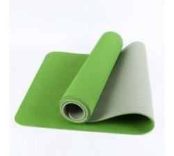 Yogi Eco-friendly Non-slip Tpe Double Sided Yoga Mat - Gym Accessory - Green & Grey