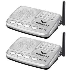 Wireless Intercom System Hosmart 1 2 Mile Long Range 7-CHANNEL Security Wireless Intercom System For Home Or Office 2019 New Version 2 Station Silve