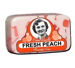 Edna Lucille Fresh Peach Homestyle Soap 6.5 Oz Bar