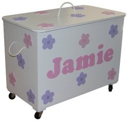 Pink And Purple Flower Toy Box