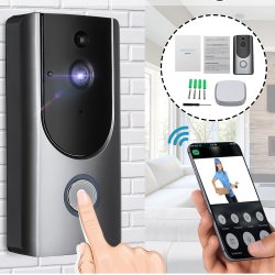 Wireless Pir Video Doorbell Visiable Night Vision Home Smart Intercom Receiver