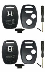 2 Pcs Replacement Key Fob Shell Case Fit For Honda 2010-2011 Accord Crosstour 2006-2011 Civic 2007-2013 Cr-v 2011-2015 Cr-z 2009-2013 Fit