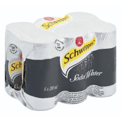 Schweppes - Soda Water Cans 6 X 200ML