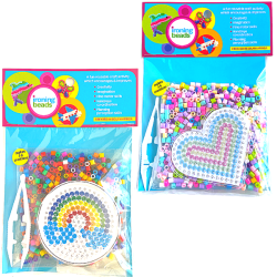 Ironing Beads - Rainbow & Heart - Double Kit Pack