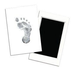 Pearhead Newborn Baby Handprint Or Footprint Clean-touch Ink Pad 2 Uses No Mess And Baby Safe Black Ink