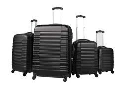 4 Piece Abs Trolley Luggage Bag Set 16" 20" 24" And 28" Black Or Blue