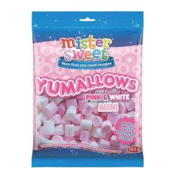 Yumallows Pink & White MINI Mallows Pack 150 G