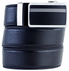 Men's Belt Slide Ratchet Belts For Men - Genuine Leather With 2 Automatic Buckles - Gift Box