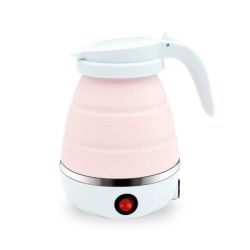 Foldable Portable Collapsible Travel Electric Kettle-pink