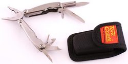 Multitool Silver MINI With LED Light With Nylon Pouch In Blister
