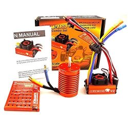 HobbyStar 1/10 Combo, 60A ESC and 3650 Brushless Motor, Includes Program  Card